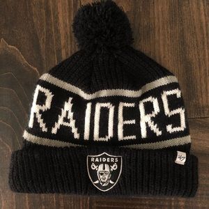 Raiders Poofball Beanie